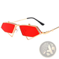 Vintage Geometric Gold Metal Frame Sunglasses