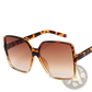 Vintage Geometric Oversized Uv400 Gradient Sunglasses