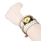 Vintage Leather Studded Wrap Watch Bracelet