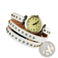Vintage Leather Studded Wrap Watch Bracelet