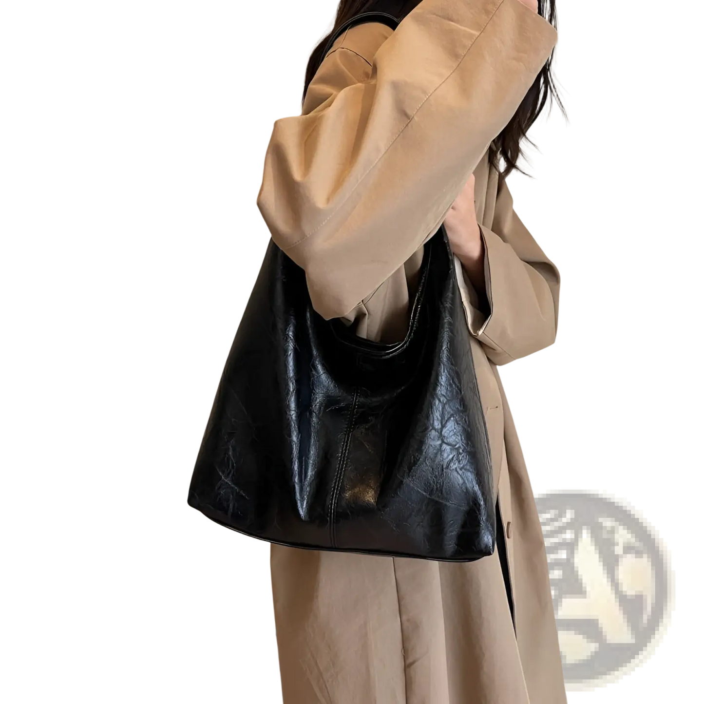 Vintage Leather Tote Bag Large Capacity Shoulder Handbag