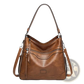 Vintage Leather Tote Bag Multi Pocket Shoulder Purse
