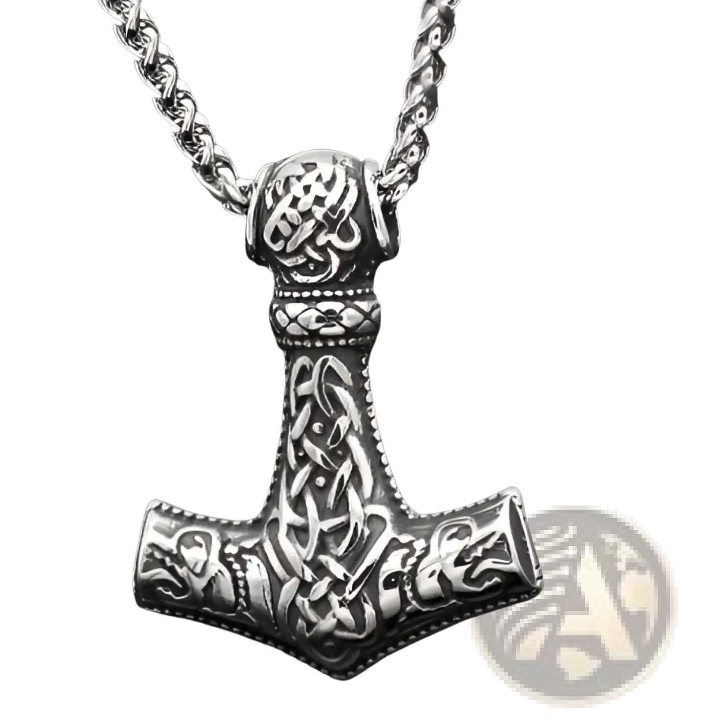 Vintage Nordic Rune Pendant Stainless Steel Viking Necklace