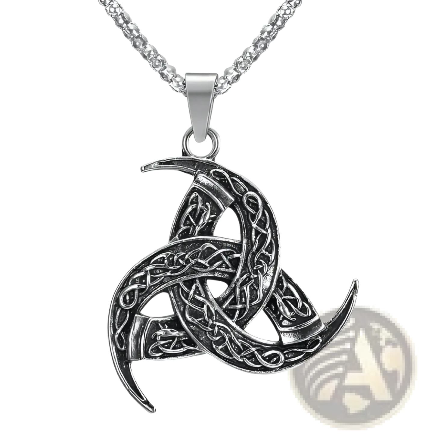 Vintage Nordic Rune Pendant Stainless Steel Viking Necklace