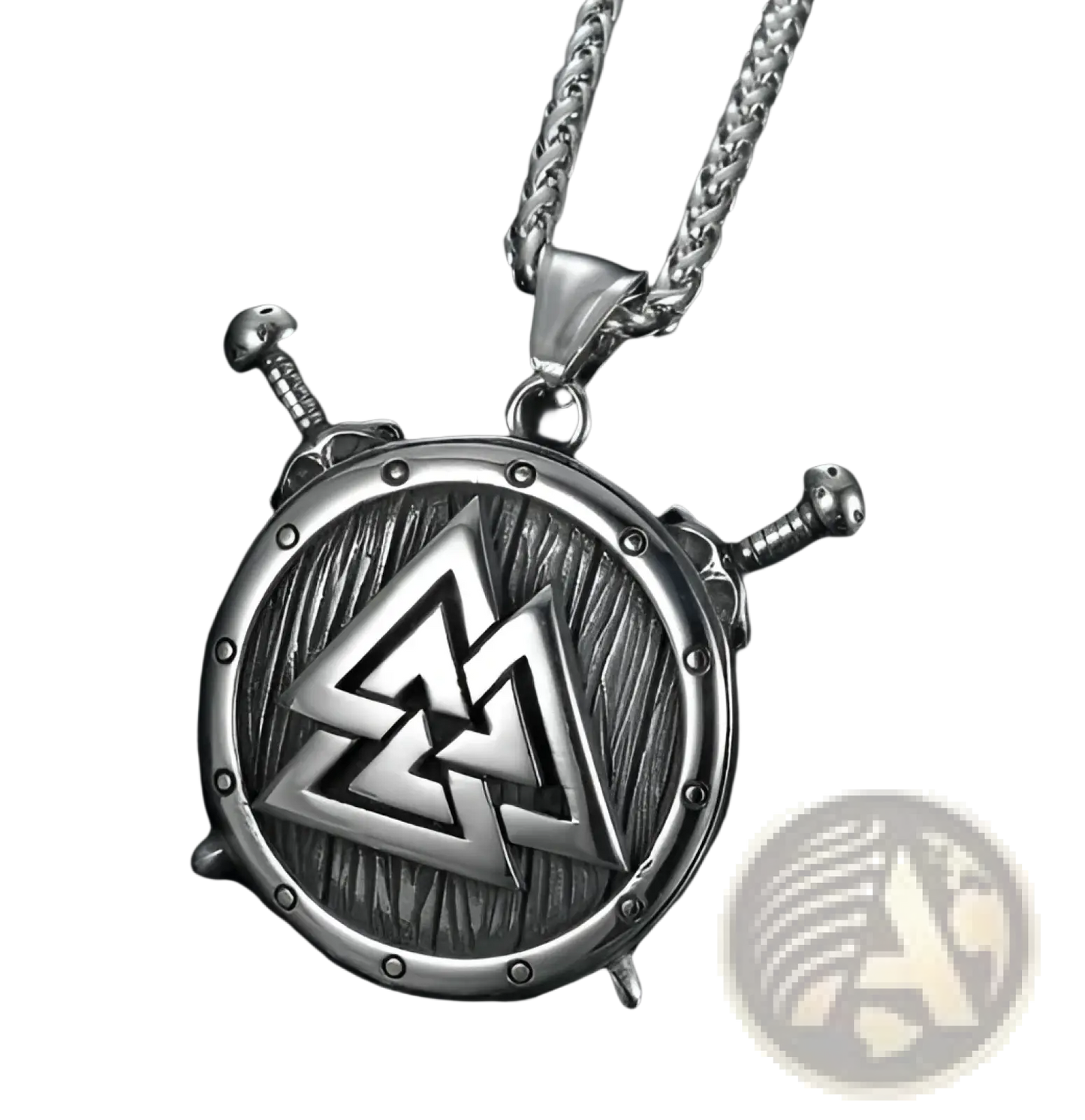 Vintage Nordic Rune Pendant Stainless Steel Viking Necklace
