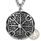 Vintage Nordic Rune Pendant Stainless Steel Viking Necklace