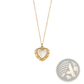 Vintage Shell Heart Pendant 18k Gold Plated Necklace
