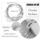 Vintage Silver Chunky Link Chain Choker Necklace