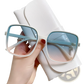 Vintage Square Gradient Uv Protection Fashion Sunglasses
