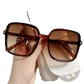 Vintage Square Gradient Uv Protection Fashion Sunglasses