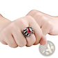Vintage Titanium Steel Claw Ring with Zircon Gemstone