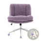 Violet Faux Fur Office Chair with 26.4 Inch Wide Seat