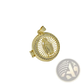 Virgin Mary Gold Locket Necklace with Inlaid Crystals