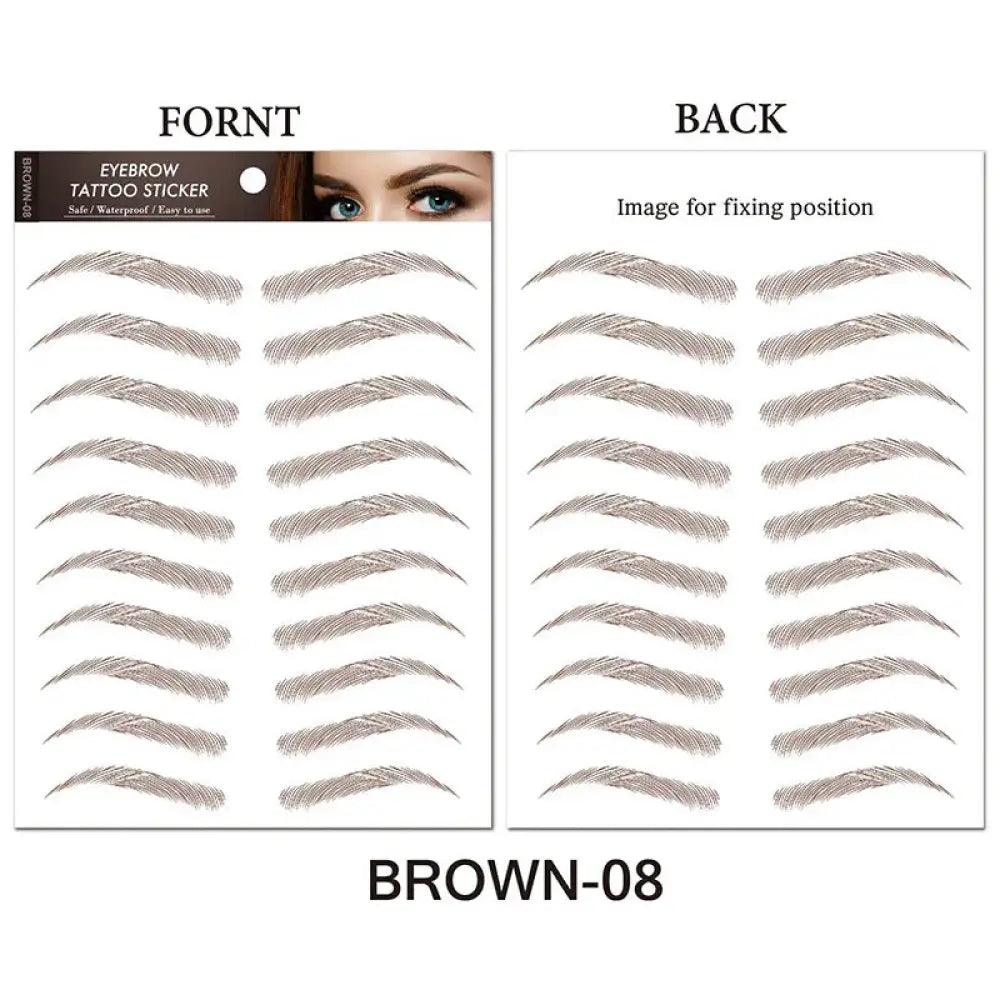 Natural Waterproof 4d Hair Like Eyebrow Tattoo Stickers