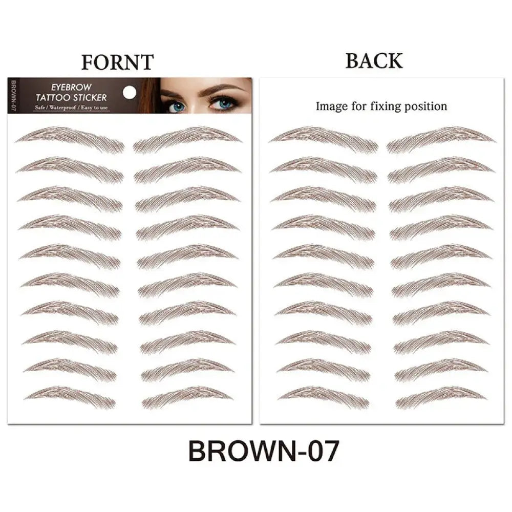 Natural Waterproof 4d Hair Like Eyebrow Tattoo Stickers