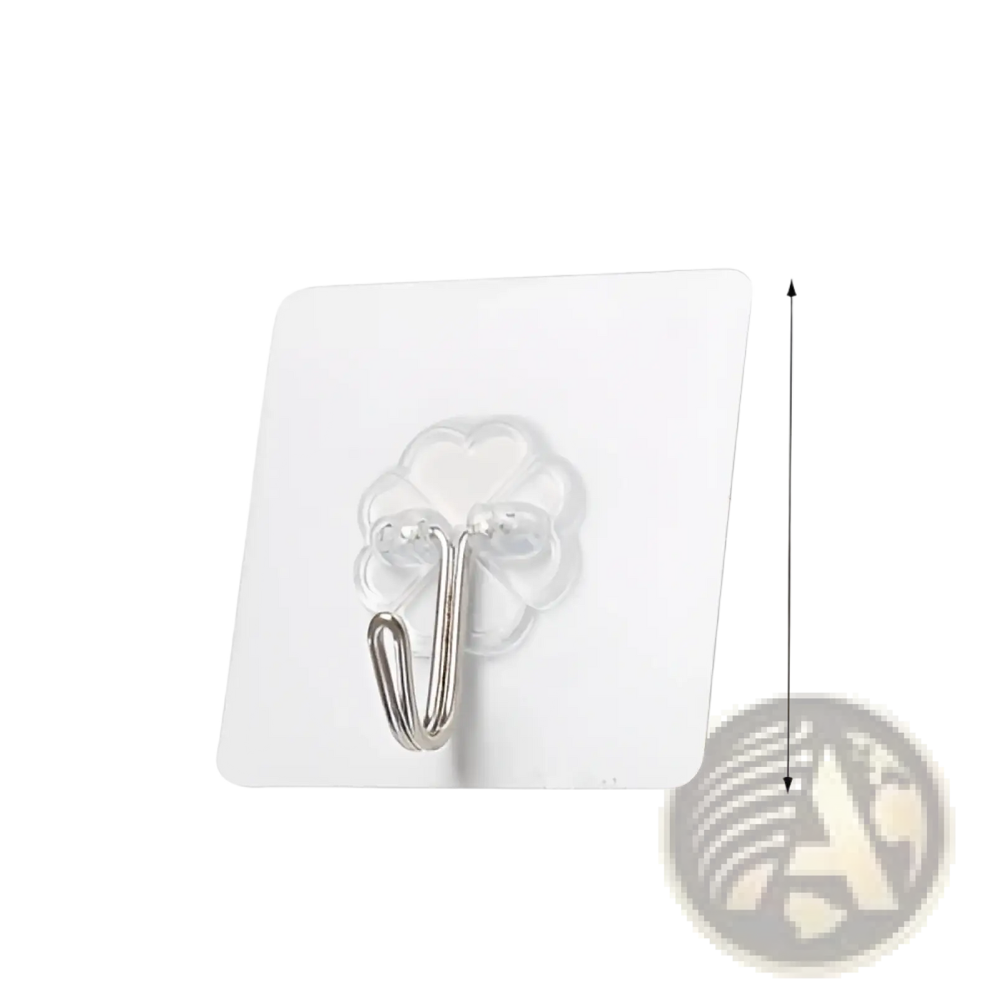 Waterproof Adhesive Wall Hooks with Metallic j Hook