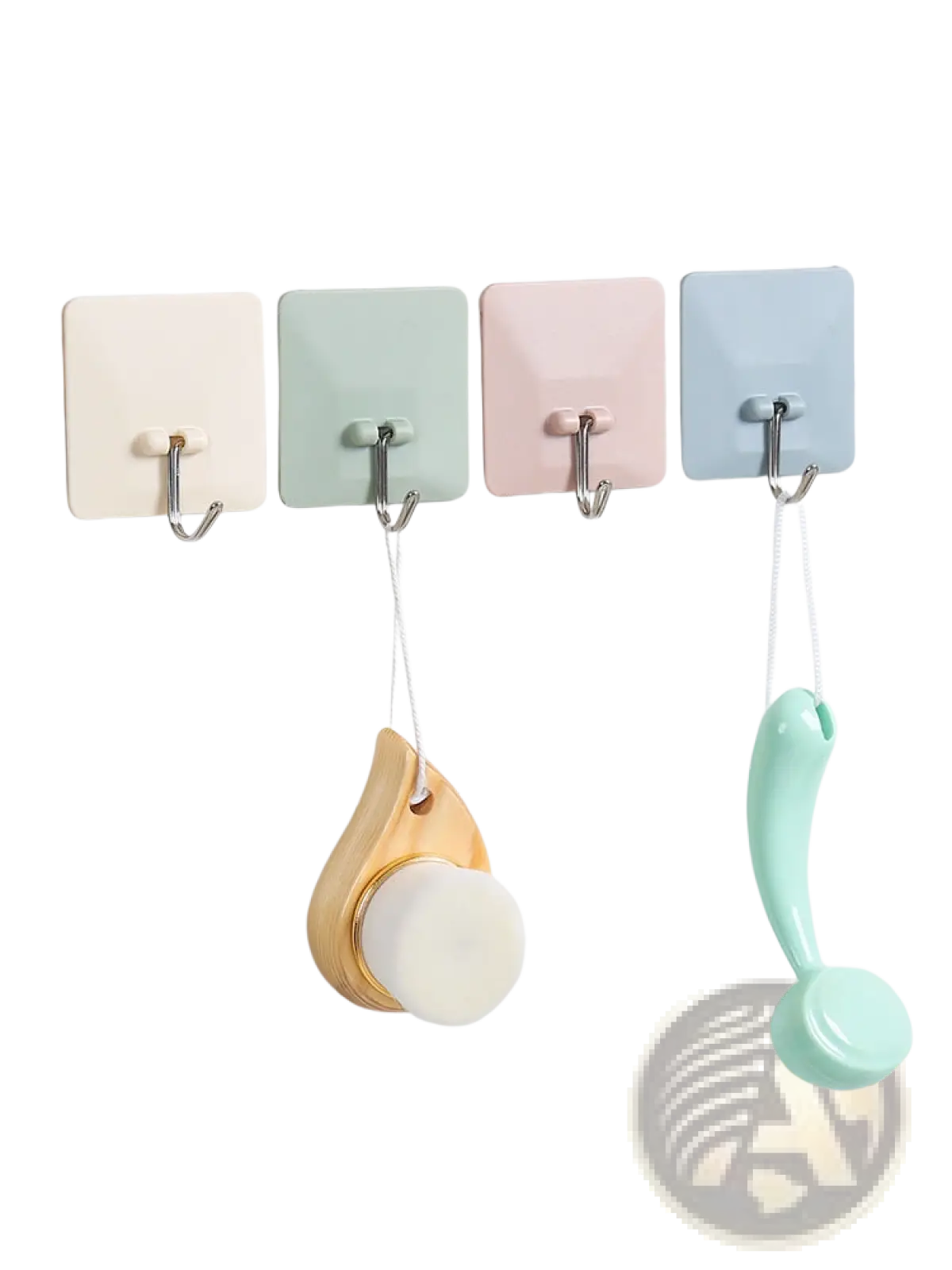 Waterproof Adhesive Wall Hooks with Metallic j Hook