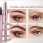Waterproof 4-fork Liquid Eyebrow Pencil for Natural Definition