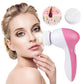 5-in-1 Waterproof Electric Facial Cleansing Spin Brush