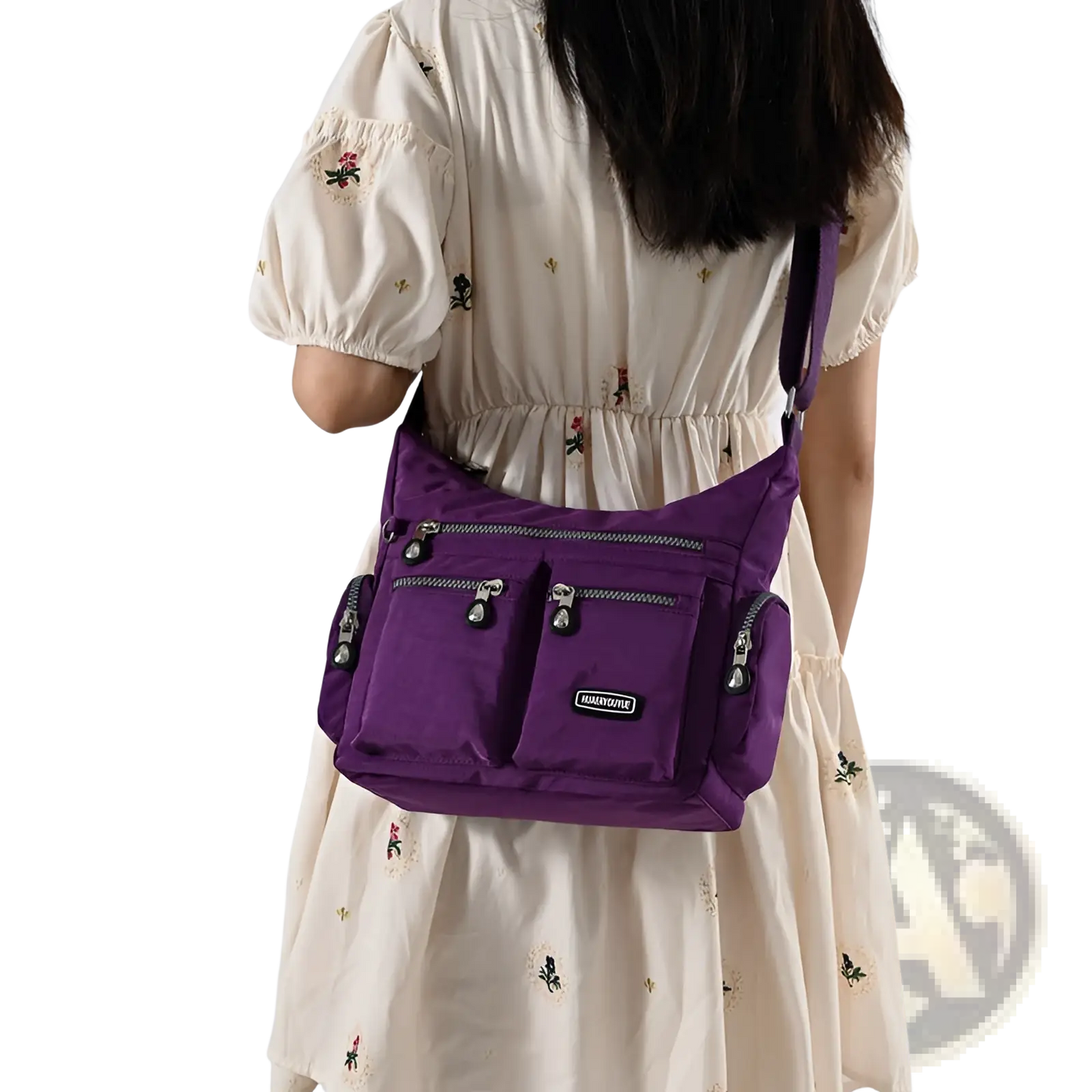 Waterproof Multi Pocket Nylon Crossbody Shoulder Bag