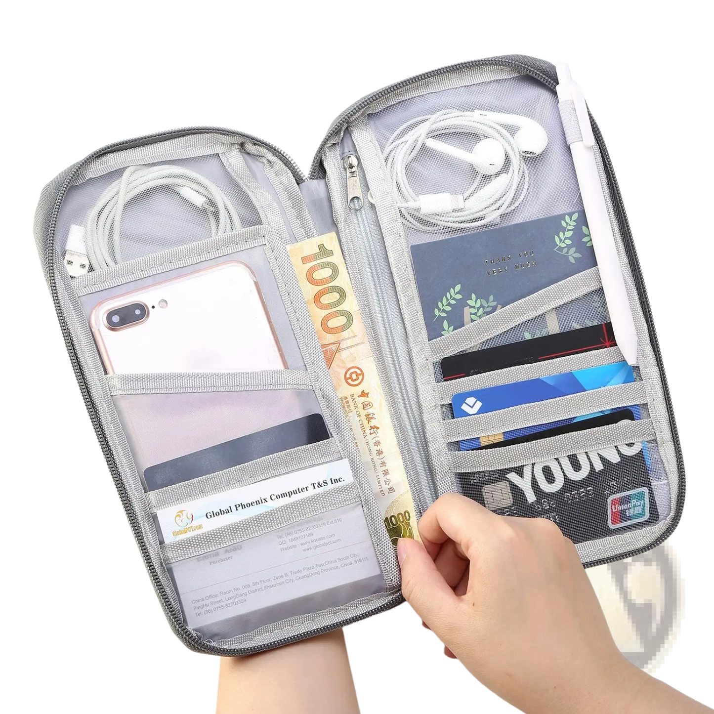 Waterproof Oxford Fabric Travel Passport and Document Wallet