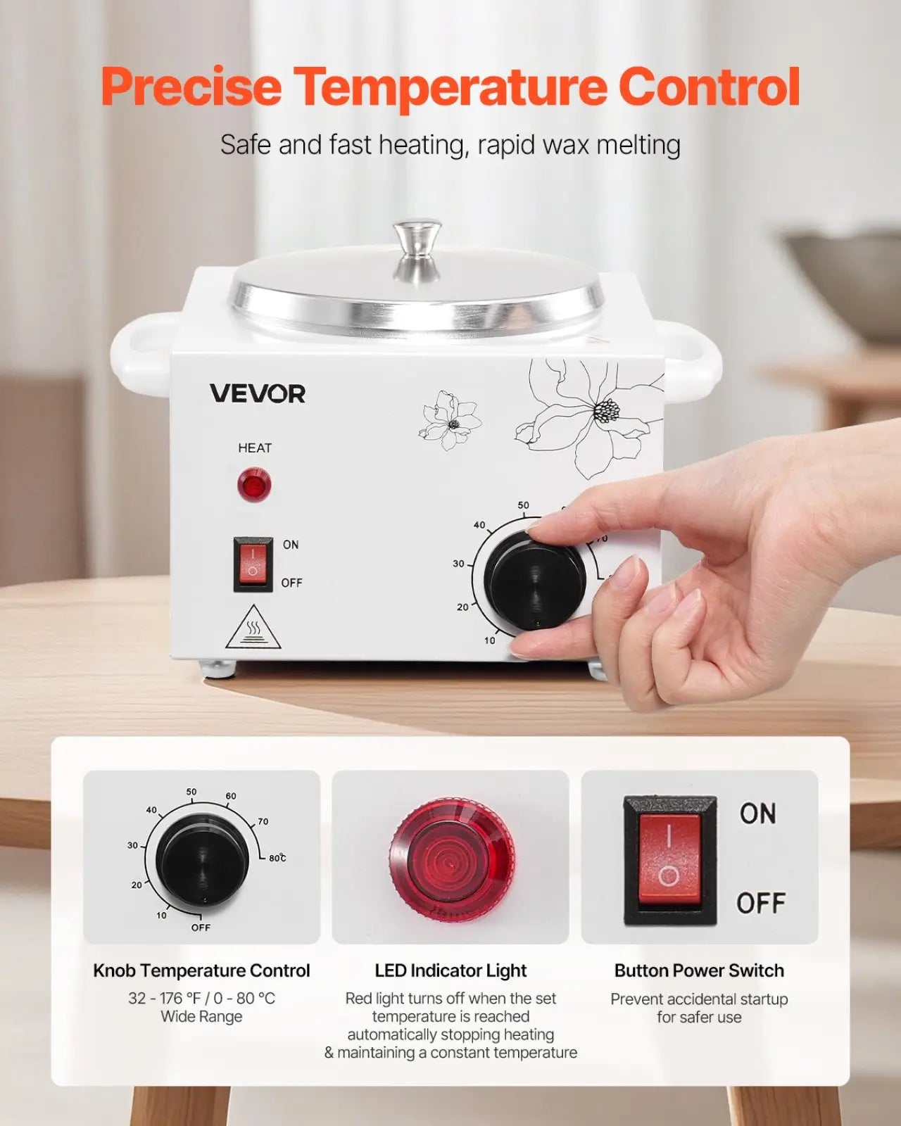 Wax Warmer 600ml Professional Hair Removal Heater Pot