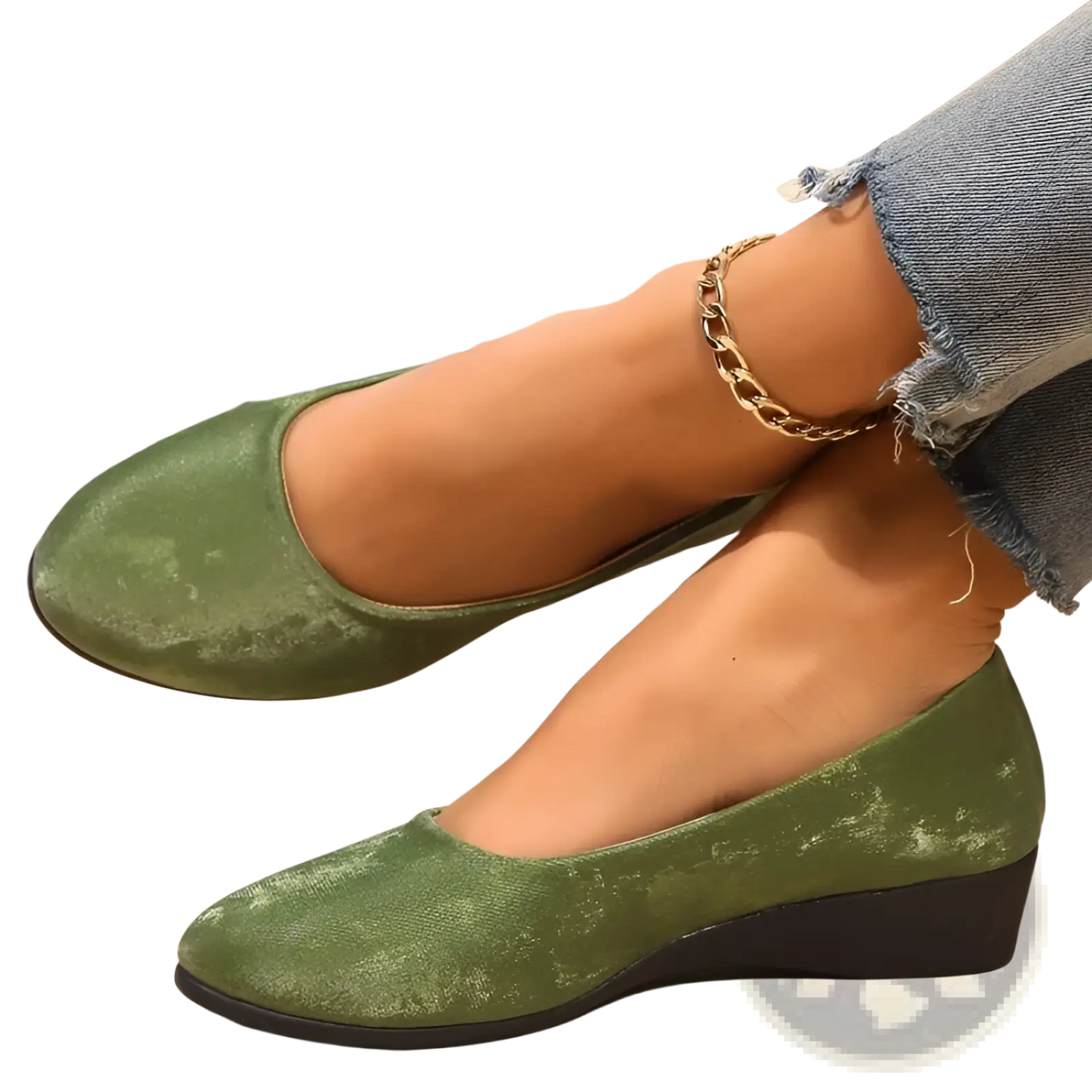 Wedge Flats Crocodile Embossed Patent Leather Shoes