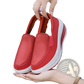 Wedge Heel Platform Slip on Leather Shoes