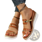 Wedge Sandals with Espadrille Heel and Metal Accents