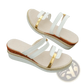 Wedge Sandals with Espadrille Heel and Metal Accents