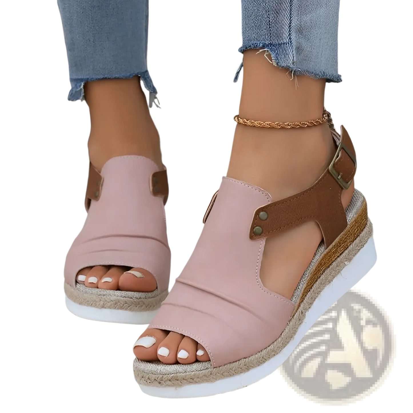 Wedge Sandals Women Peep Toe Espadrille Beach Shoes