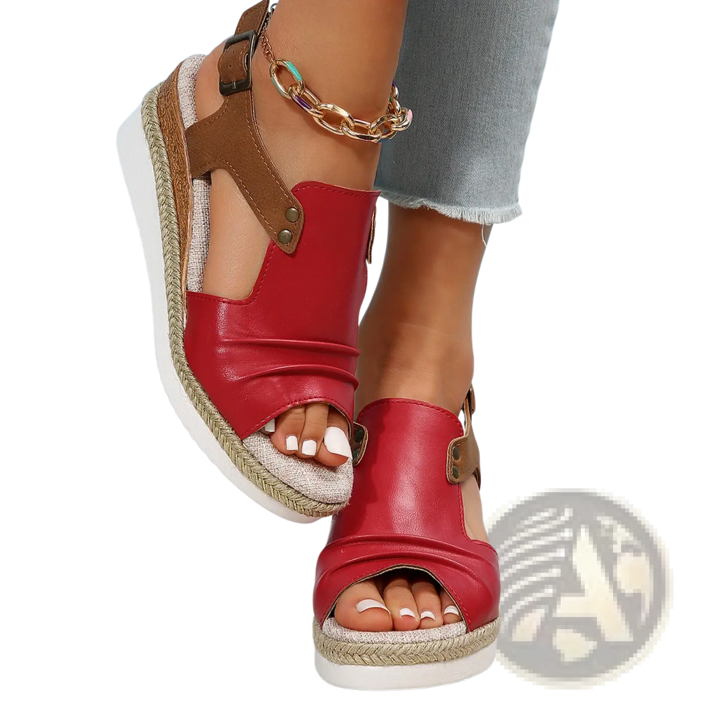Wedge Sandals Women Peep Toe Espadrille Beach Shoes
