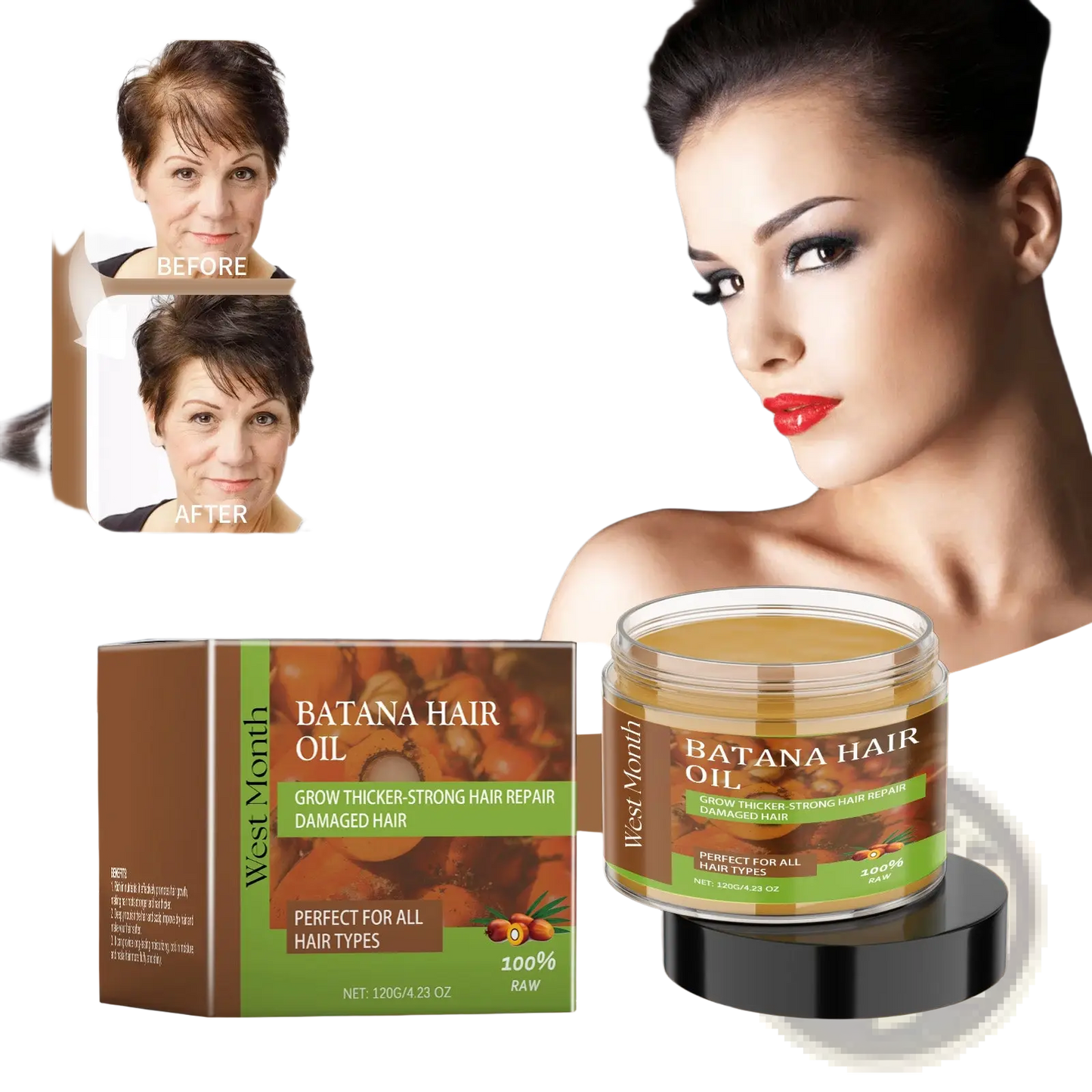 West Month Batana Oil and Keratin Hair Repair Treatment