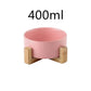 Minimalist Matte Ceramic Bowl Set with Wooden Stands