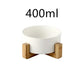 Minimalist Matte Ceramic Bowl Set with Wooden Stands