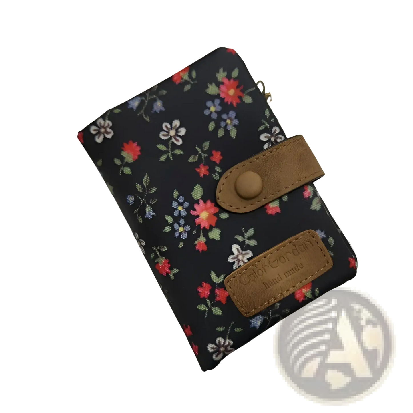 Whimsical Patterned Canvas Tri Fold Multi Card Wallet