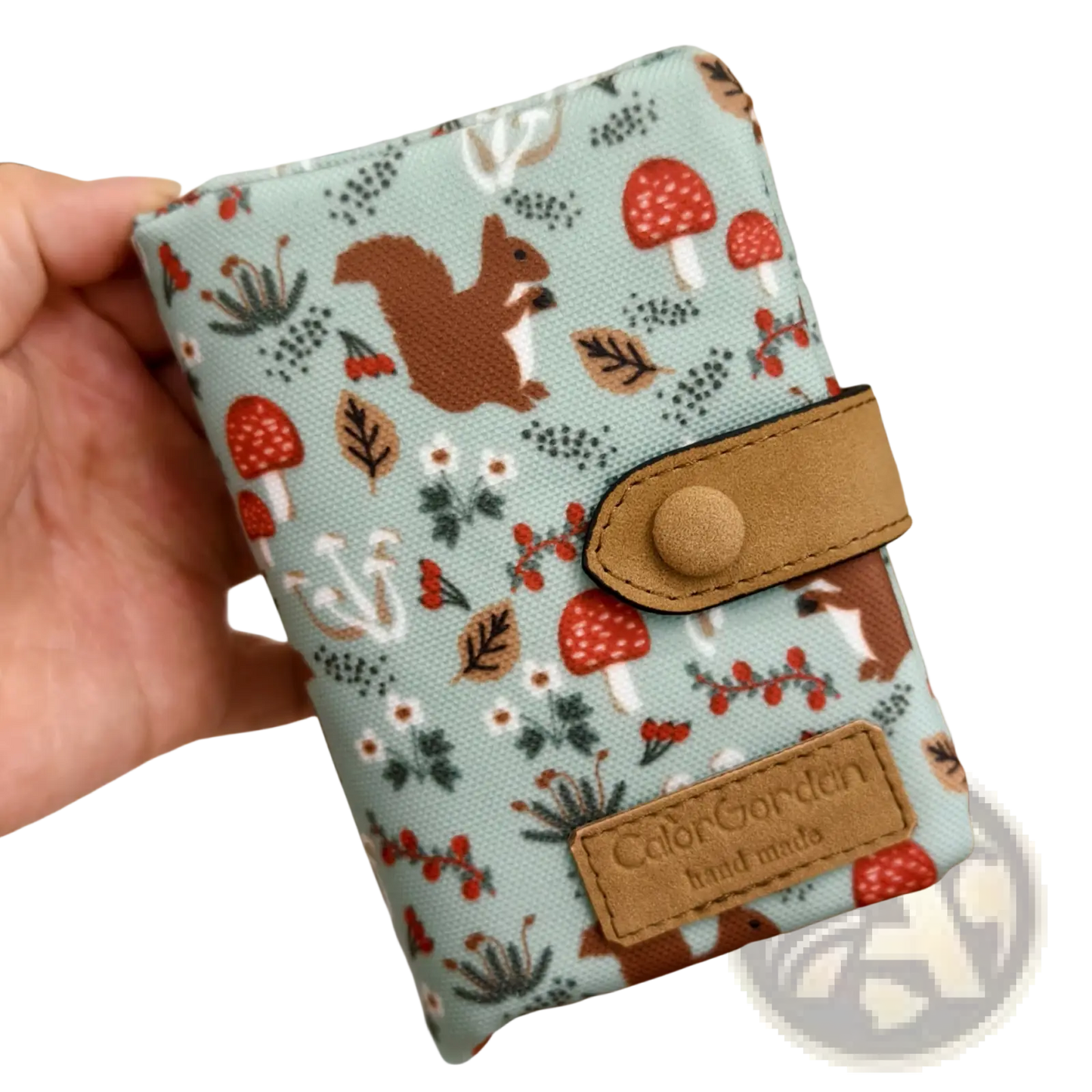 Whimsical Patterned Canvas Tri Fold Multi Card Wallet