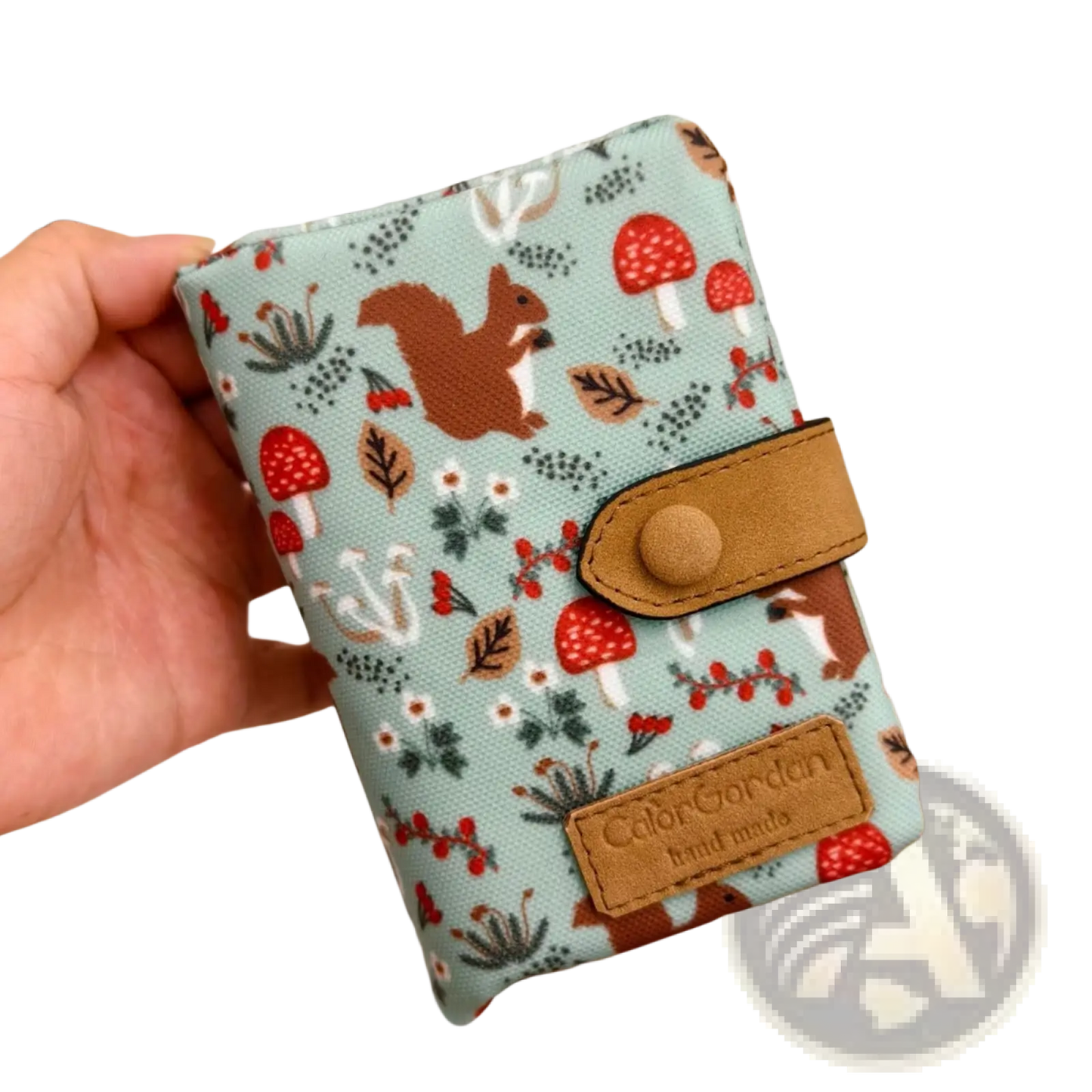 Whimsical Patterned Canvas Tri Fold Multi Card Wallet