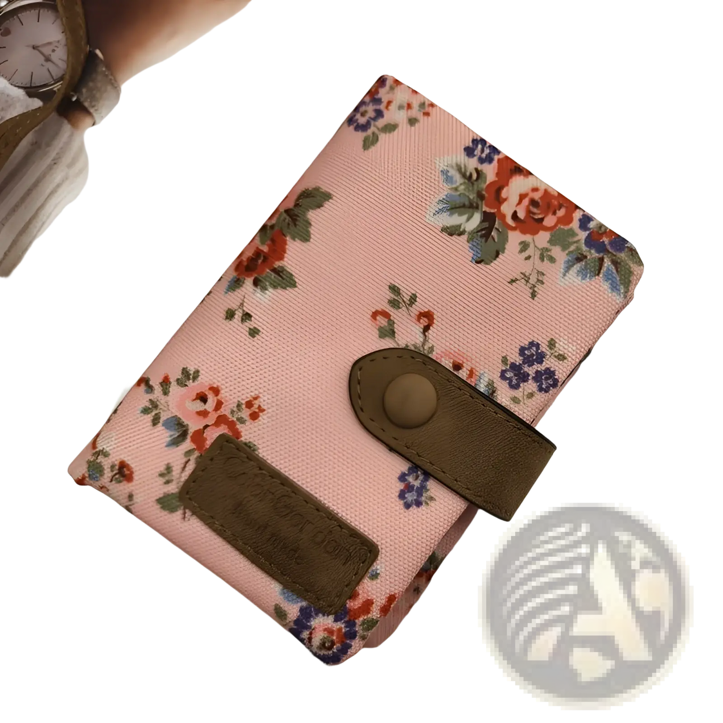 Whimsical Patterned Canvas Tri Fold Multi Card Wallet