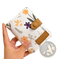 Whimsical Patterned Canvas Tri Fold Multi Card Wallet