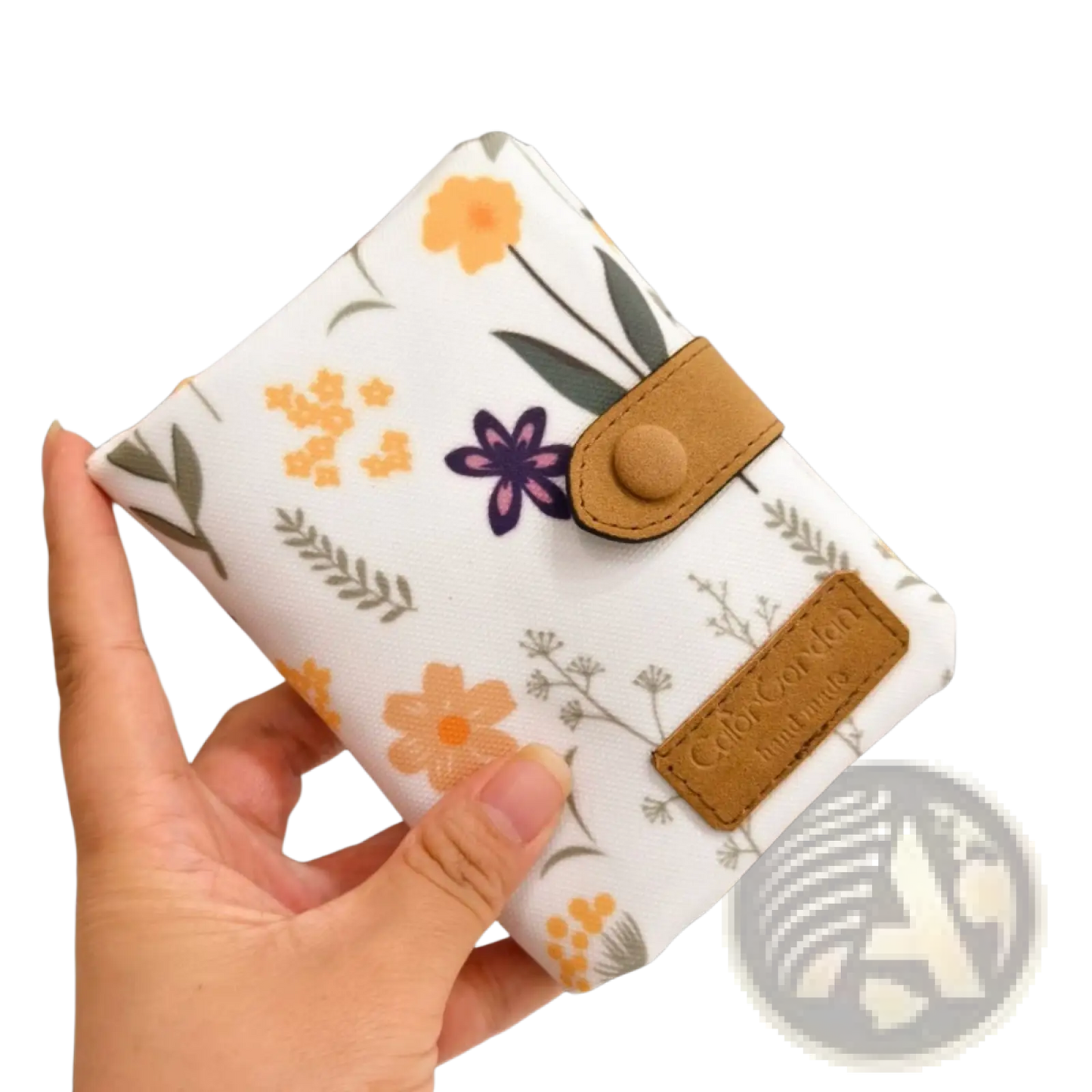 Whimsical Patterned Canvas Tri Fold Multi Card Wallet