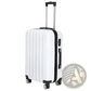 White 3 Piece Hard Shell Spinner Suitcase Set