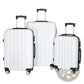 White 3 Piece Hard Shell Spinner Suitcase Set