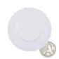 White Ceramic Plates Lace Design 100 Piece Set
