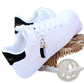 White Leather Tassel Sneakers Breathable Sports Shoes
