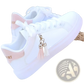 White Leather Tassel Sneakers Breathable Sports Shoes