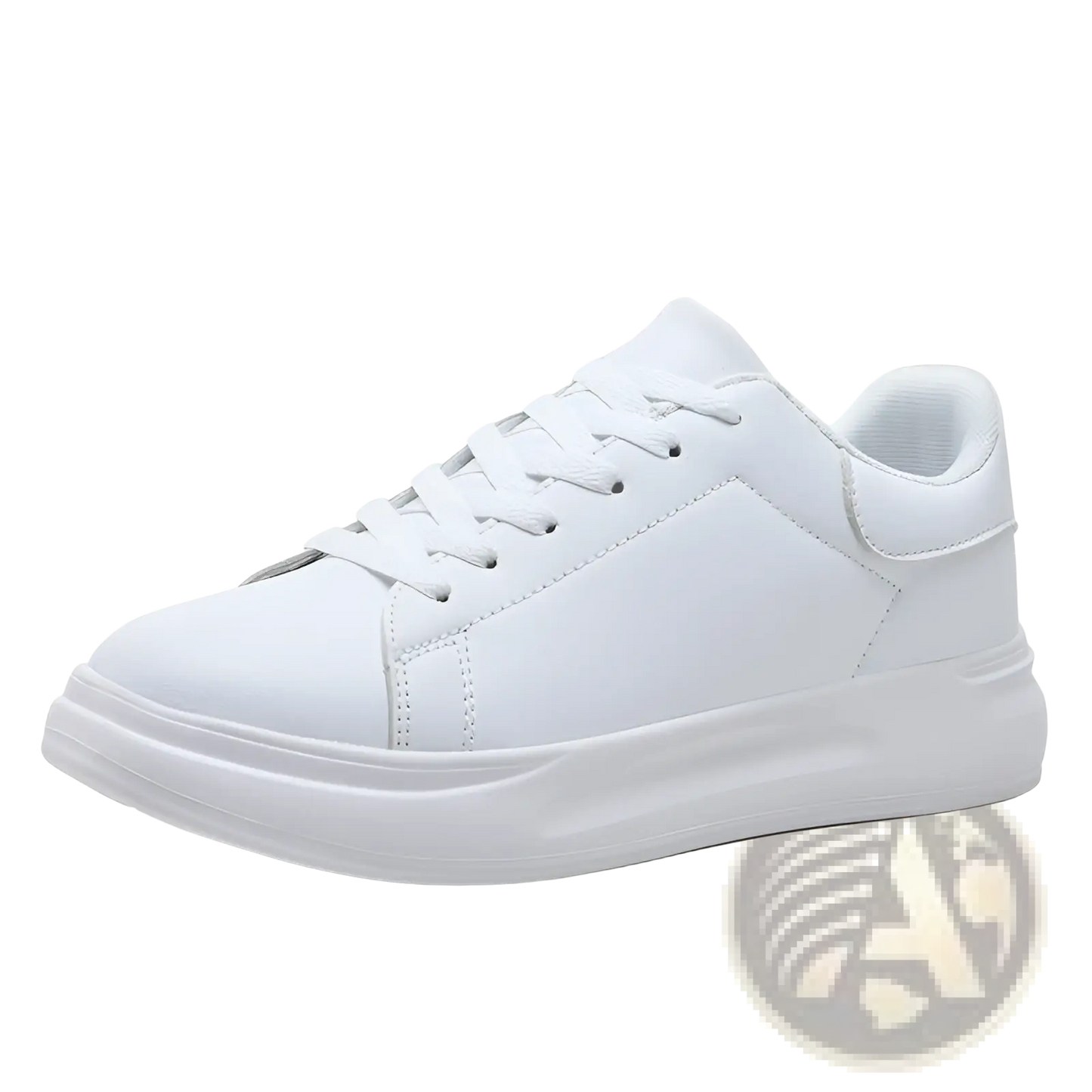 White Leather Waterproof Chunky Leisure Sneakers