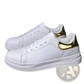 White Leather Waterproof Chunky Leisure Sneakers
