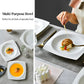 White Square Ceramic Salad Plate Set of 6