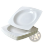 White Square Ceramic Salad Plate Set of 6